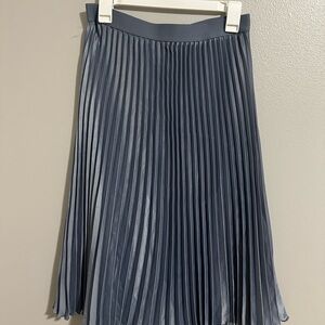 H&M Blue A-Line Pleated Skirt